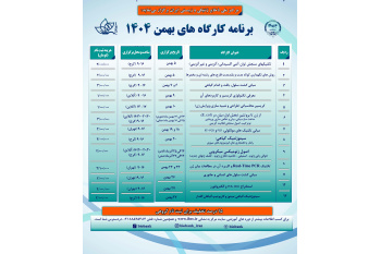 برنامه کارگاه های دی ماه 1404 مرکز ملی ذخایر ژنتیکی و زیستی ایران